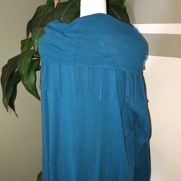 RQT woman’s draped sweater, size XL, turquoise color. - Picture 3 of 3